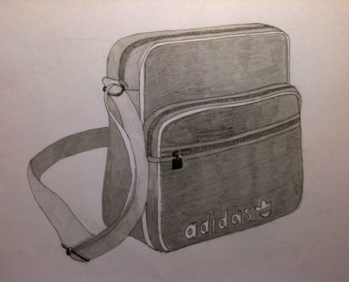 Sketch of a bag: perspective used