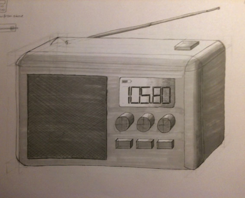 Sketch of a radio: double roundings used