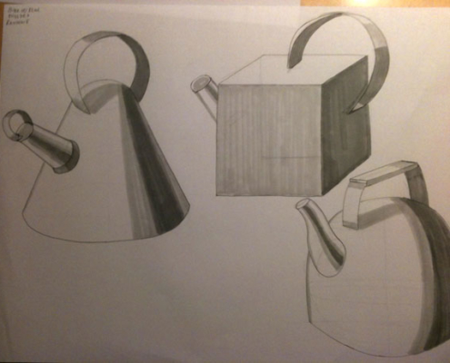 Redesigns tea cans: speed sketching