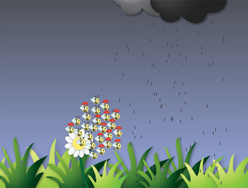 Swarm of bees steered by input from a Kinect Swarm of bees steered by input from a Kinect