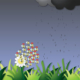 Swarm of bees steered by input from a Kinect