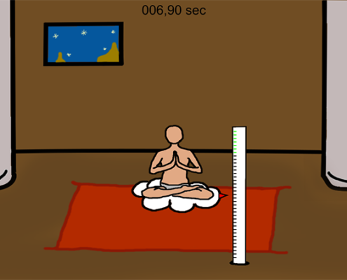 Screenshot "floating monk" BCI game