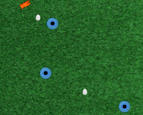 Screenshot of the hedging game: no eggs being hedged