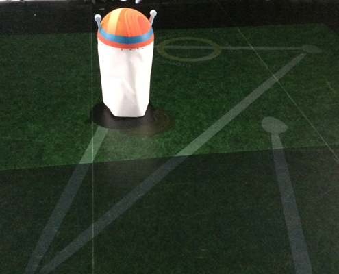 Robot and interactive playground