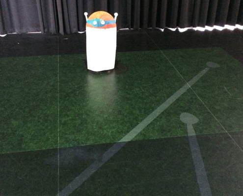 Robot and interactive playground