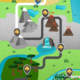 The Island Exploration game, with a cabin unlocked.